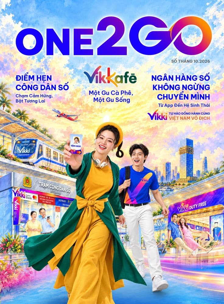 Bìa tạp chí ONE2GO số tháng 10.2026